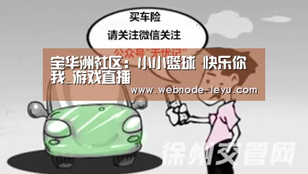 宝华洲社区：小小篮球 快乐你我_游戏直播